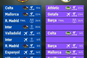 开云中国-巴萨皇马本赛季剩余赛程：西甲+国王杯决赛两场国家德比